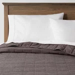 Full/queen Space Dyed Cotton Linen Quilt Dark Gray - Threshold. Fixed Price $33.99.