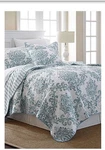 Elise & James Annecy Damask Seaglass Full Queen Quilt 88X92 New. Fixed Price $60.00.