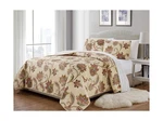 Mk Home 3PC Full/queen Bedspread Quilted Print Floral Beige Red Blu... Fast Ship. Fixed Price $37.99.