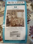 Waverly Charleston Chirp Papaya Reversible Quilt Set Fq 4PC Birds Floral. Fixed Price $85.99.