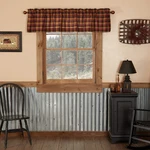 Primitive 16"X72" Valance Red Rod Pocket Kitchen Window Curtains Vhc Brands. Fixed Price $21.95.