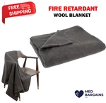 Ever Ready Warm Wool Fire Retardant Blanket 62" X 80" Us Military Style - Gray. Fixed Price $29.95.