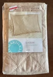Martha Stewart Broadstitch Diamonds Linen/cotton Bed Pillow Sham Oat New. Fixed Price $12.00.