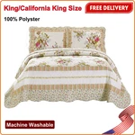 Fancy Linen 3PC Bedspread Cover, Off White Floral New (king/california King). Fixed Price $50.59.