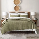 Horimote Home 100% Cotton Quilt King Size Olive Green Bedspread, Pre-washed 3-PI. Fixed Price $106.42.