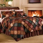 Donna Sharp Campfire Rag Quilt Queen Rustic Country Lodge Farmhouse Patchwork. Fixed Price $320.00.