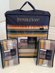 Pendleton 3 Piece Quilt Set Queen Classic Stripe Shams Pillows Mineral Umber New. Fixed Price $195.00.