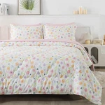 Wajade Floral Comforter Set Bed In Bag Full Size 7 Piece Botanical Flower G.... Fixed Price $79.94.