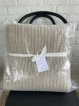 Pottery Barn Pick-stitch Handcrafted Cotton Linen Full/queen Quilt Flax New. Fixed Price $149.95.