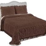 Collections Etc Calista Chenille Lightweight Bedspread With Fringe Border, Sage,. Fixed Price $103.18.