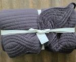 Pottery Barn Velvet Heirloom Scallop Full Queen Quilt Fig New. Fixed Price $229.99.