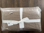 Pottery Barn Belgian Flax Linen Handcrafted Quilt King Bronze New. Fixed Price $229.99.