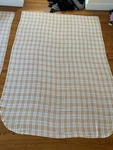 (2) Sears Toughcord Plaid Throw Style Twin Bedspreads (approx 76"X105" Each). Fixed Price $42.00.