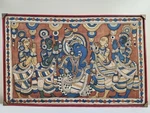 Vintage Framed Kalamkari Textile Wall Art Ganesha Hindu Folk Fabric 31X20 India. Fixed Price $98.00.