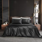 Na Hommxjf 4PCS Black Satin Sheets Queen Size Silky Sets Be.... Fixed Price $40.34.