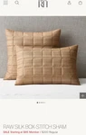 Rh Restoration Hardware Raw-silk Queen Standard Sham Set In Wheat. Fixed Price $75.00.
