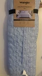 Wrangler King 3-PIECE Novelty Stich Quilt Set Blue Reversible Horseshoe Pattern. Fixed Price $89.10.