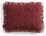 Beatrice Home Fashions Medallion Chenille Bedspread, King Sham, Burgundy. Fixed Price $32.95.