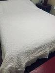 Sferra Linea Casa Queen Matelasse Coverlet Cotton Blend White. Fixed Price $75.00.