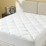 Goldbover Mattress Topper King, 2 Inch Ultra Soft Quilted Fitted White. Fixed Price $63.99.