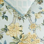 4-PC Waverly Mudan Blue Bird King Comforter Set Floral French Country Charm. Fixed Price $167.16.