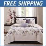 Luna Lightweight Floral Taupe 6-PIECE Quilt Set Perfect Year-round Comfort. Fixed Price $142.39.
