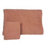 Pottery Barn Pick-stitch Handcrafted Cotton/linen Quilt King Brick, 1 Sham Flaws. Fixed Price $199.95.