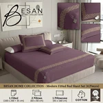 Embroidered Cotton Sheet Set Modern Elegant Bedding. Fixed Price $90.00.