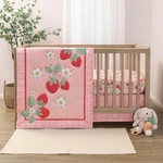 Strawberry Sweet 3-PIECE Baby Girl Crib Set Pink Nursery Bedding,. Fixed Price $86.99.