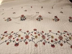 Lands End Home Quilted Queen Embroidered Cotton Coverlet Excellent Condition. Fixed Price $49.99.