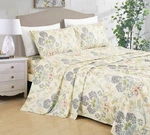 Chezmoi Collection 4-PIECE Printed Floral Microfiber Sheet Set With Deep Pocket. Fixed Price $32.99.