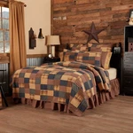 Patriotic Patch Cotton Americana Primitive Country Quilted Bedding Collection. Fixed Price $169.95.