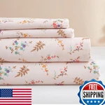 Highbuy Floral Bedding King Sheets Set - 4 Piece Pink. Fixed Price $43.62.