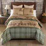 Donna Sharp Spruce Trail Reversible Lightweight Country King 3 Pc Quilt Set. Fixed Price $103.00.