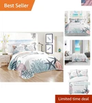 Coastal Bedding King Size 2 Shams, Nautical Beach Comforter Sets Ocean Bedspr.... Fixed Price $96.54.