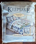 Keepsake Collection Handcrafted King Quilt Set Picket Fence. Fixed Price $69.99.