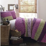 Lush D Cor Royal Empire 3-PIECE Cotton Quilt Set Plum King 88X92 Reversible. Fixed Price $129.99.