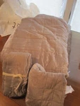 West Elm Lush Velvet Full Queen Pearl Gray Platinum ? Quilt 2 Standard Shams New. Fixed Price $199.99.