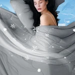 Downcool Cooling Comforter Queen Size, Grey Blanket Hot Sleeper, Lig. Fixed Price $101.59.