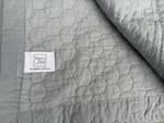 Sherry Kline Queen 3-PIECE Set Gray Geometric Quilted Cotton. Fixed Price $65.00.