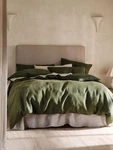 Linen House Nimes Moss Quilt Cover Set - Double Green. Fixed Price $252.92.