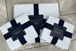 Ralph Lauren Quilted Sateen Argyle King Coverlet + 2 Shams Hyacinth Blue. Fixed Price $350.00.