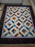 Homemade Batik Underground Quilt Queen/double/lap. Fixed Price $300.00.