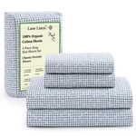 Lane Linen 100% Organic Cotton Printed King Size Bedding Sheets & Pillowcases.... Fixed Price $71.00.