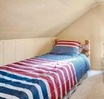 Bedspread Set 6 Pc Twin Sheet Red Blue Gray Polyester Ruffle Mainstays. Fixed Price $27.98.