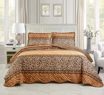 Masterplay 3-PIECE Fine Animal Print Oversize (118" X 95") Quilt Set, Bedspre.... Fixed Price $100.18.