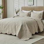 Kingnex 128X120 Bedspread 3 Piece Quilt Beige. Fixed Price $104.99.