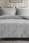 Woolrich Teton Embroidered Plush Coverlet Set Grey Full/queen 3PC. Fixed Price $51.97.