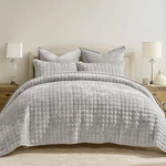 Luxury Velvet Quilt Full Queen Size Bedding Sets, Ultra Soft Comforte. Fixed Price $86.35.