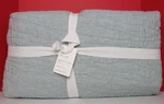 Pottery Barn Belgian Flax Linen Handcrafted Quilt King/cal.king Mineral Blue Nwt. Fixed Price $239.95.